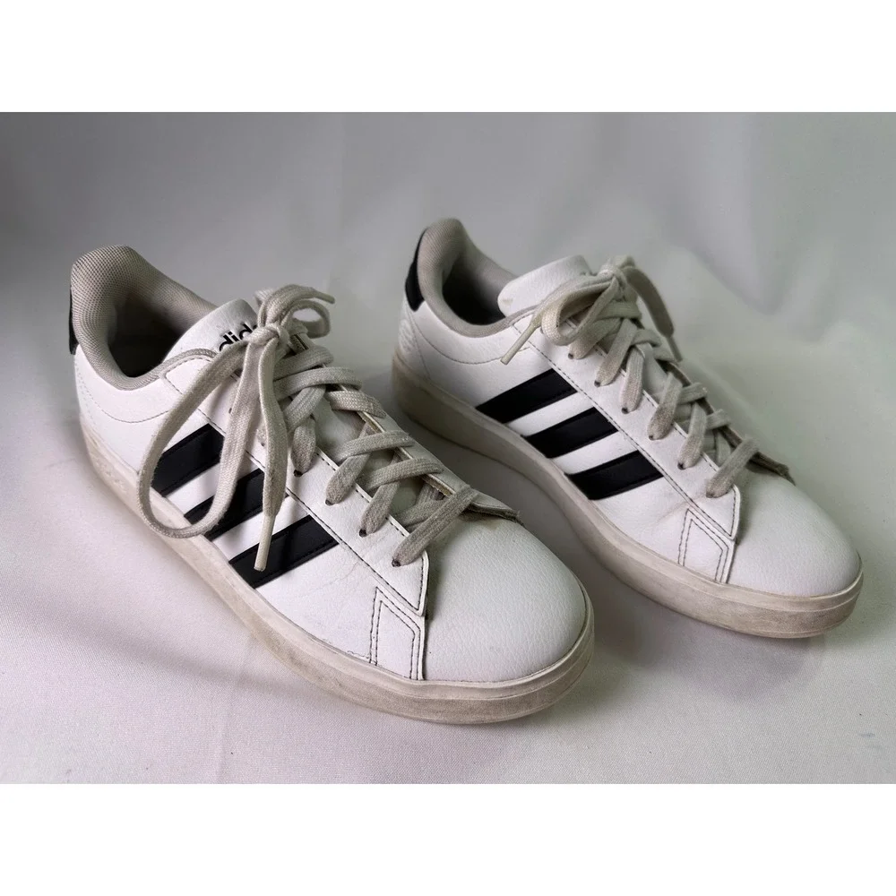 Adidas Grand Court TD Lifestyle Sneakers White Black Size‎ 8 Womens Casual Shoes